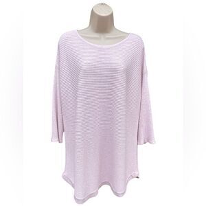 CHICO'S MISSES SIZE CHICO'S 3 Glitters PINK SWEATER Like New Holiday New year